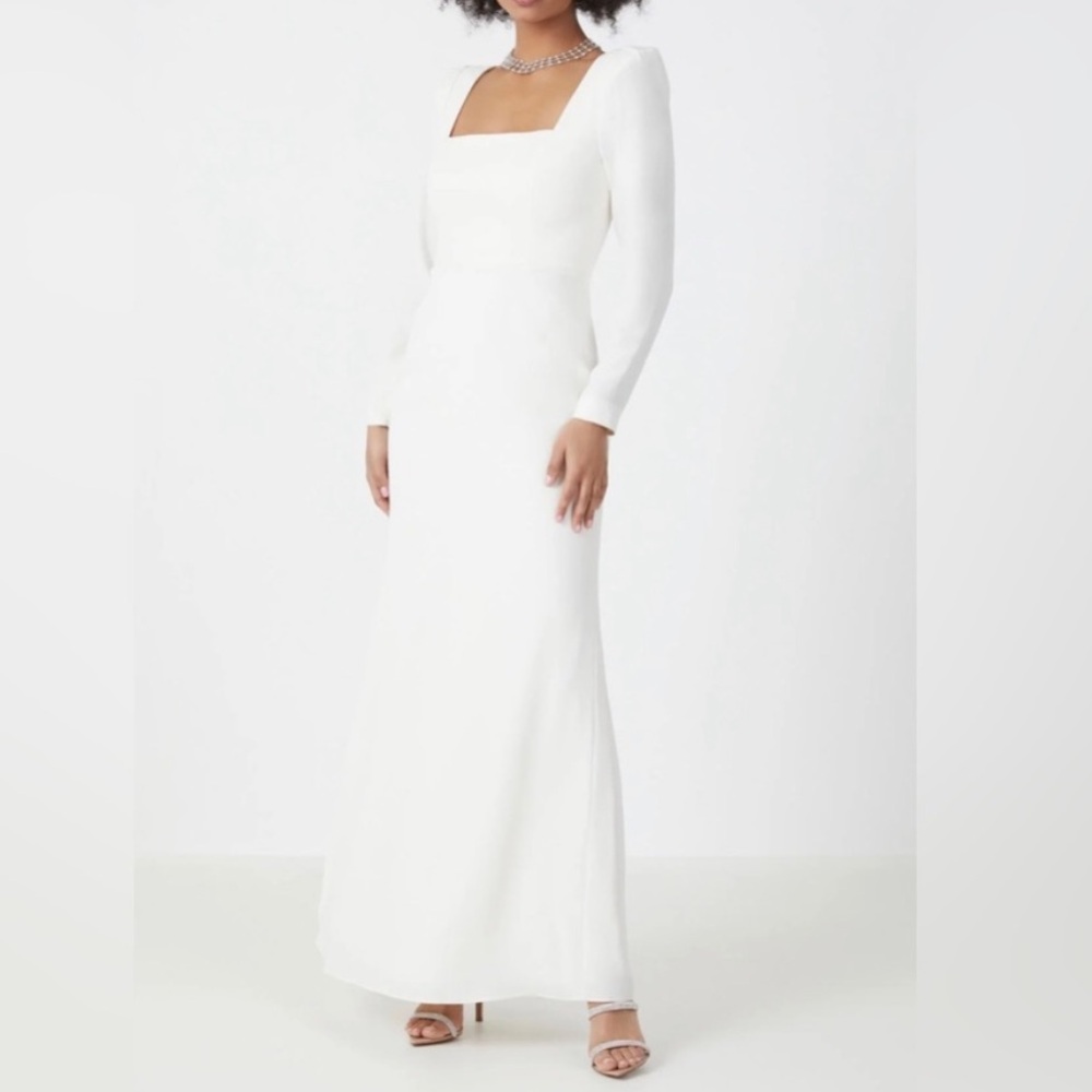 BCBGMaxAzria Square Neck Ivory Dress